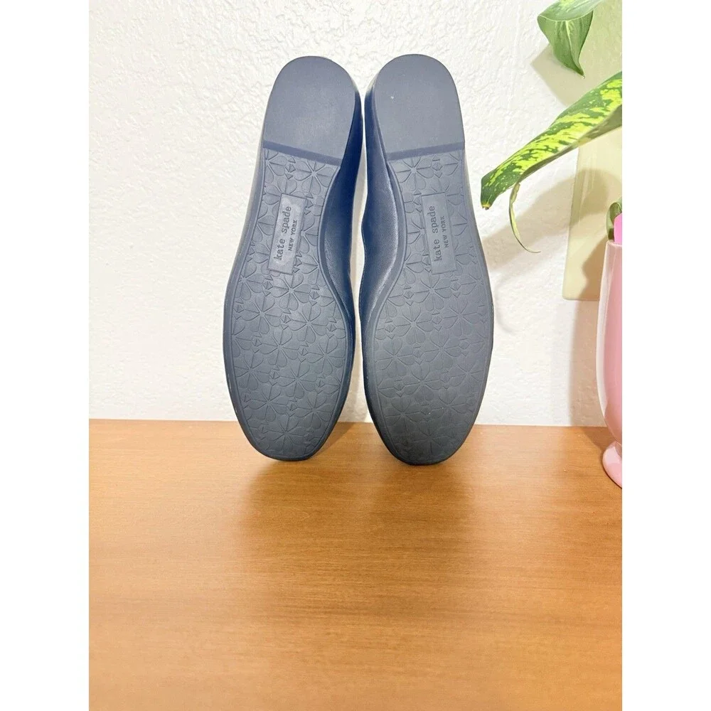 Kate Spade New York Kora Black Leather Ballet Flats Womens Size 7  Slip On